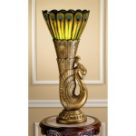 Design Toscano Art Deco Peacock Torchiere Lamp