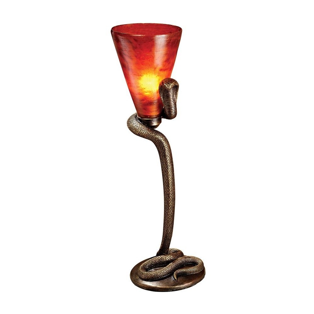 Design Toscano Uraeus Egyptian Cobra God Alter Lamp Design Toscano Uraeus Egyptian Cobra God Alter Lamp