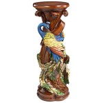 Design Toscano Chateau Saumer Peacock Pedestal