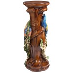 Design Toscano Chateau Saumer Peacock Pedestal