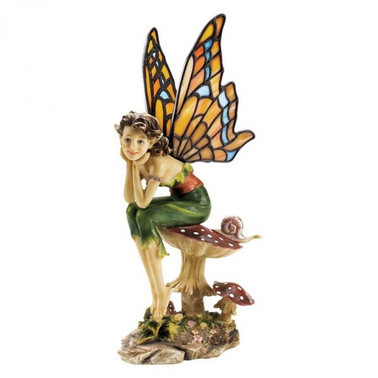 Design Toscano Pondering Pixie Stained Glass Statue