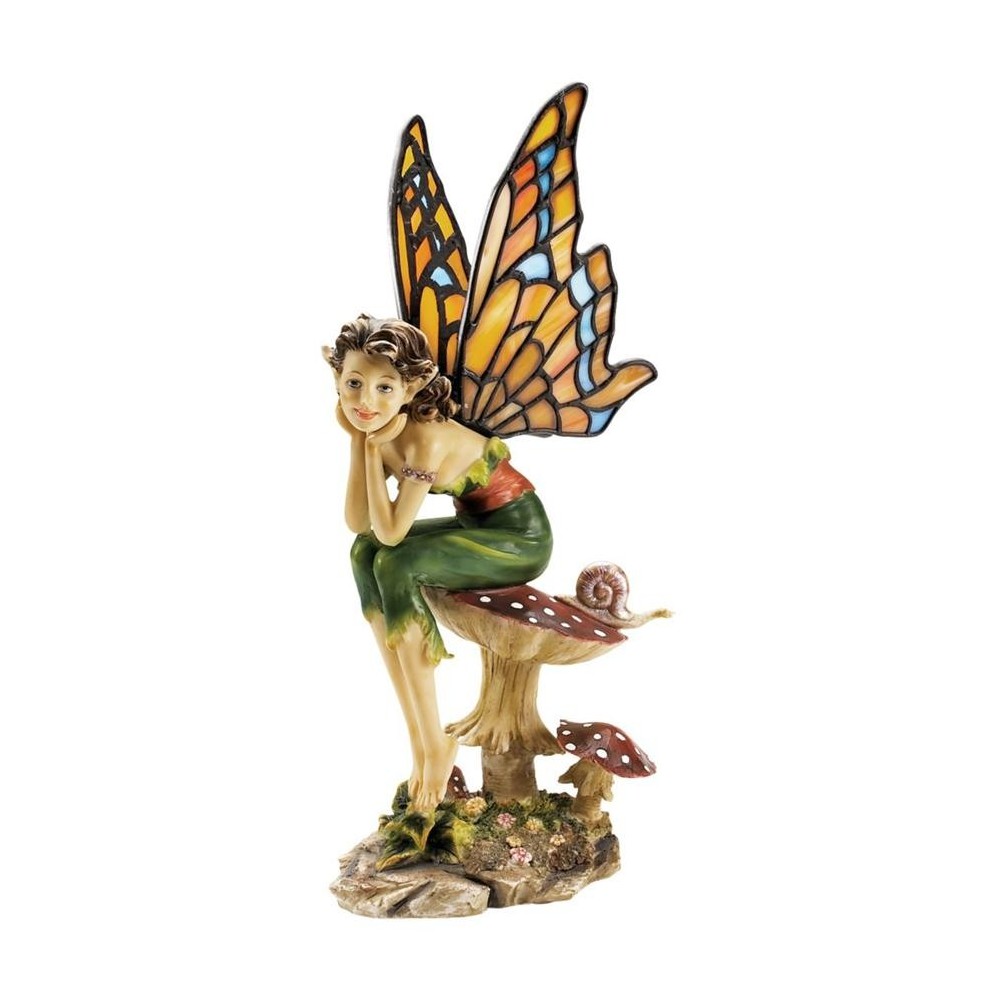 Design Toscano Pondering Pixie Stained Glass Statue