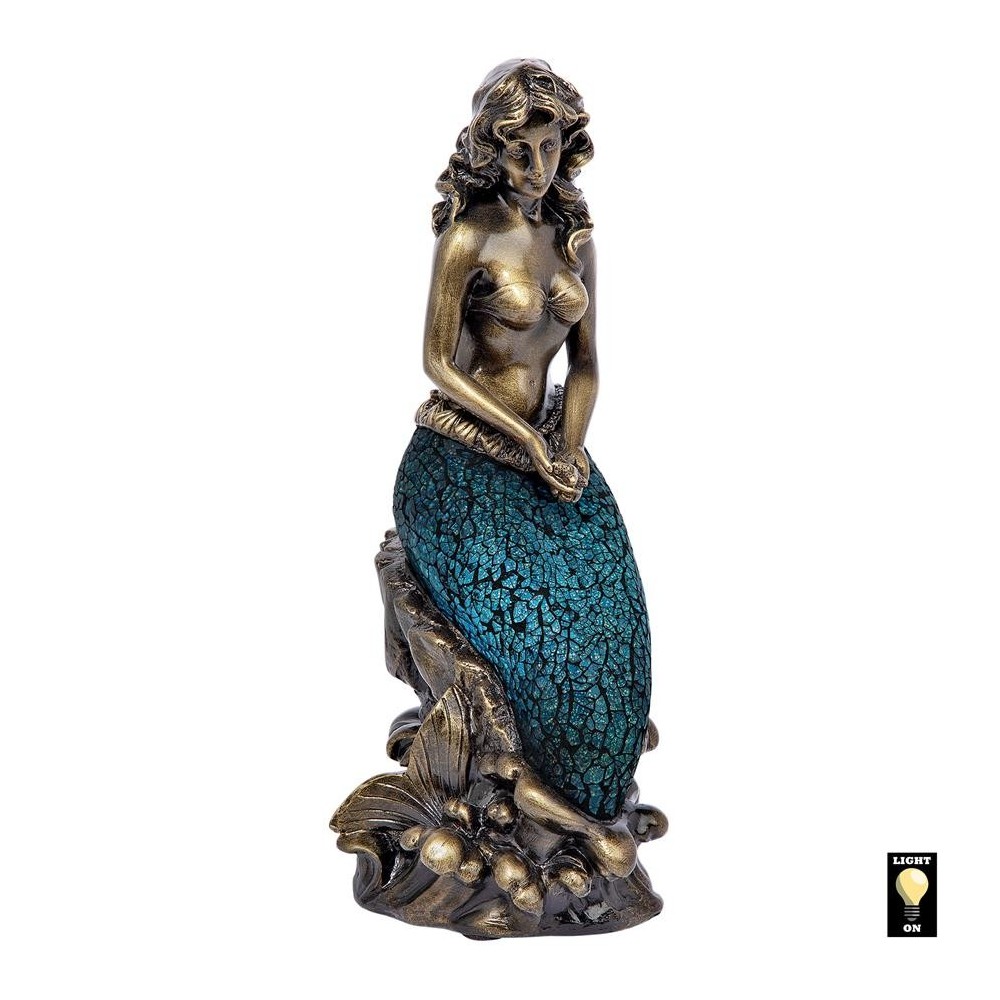 Design Toscano Oceans Mermaid Mosaic Glass Lamp Design Toscano Oceans Mermaid Mosaic Glass Lamp
