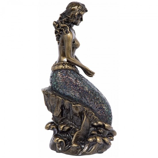 Design Toscano Oceans Mermaid Mosaic Glass Lamp