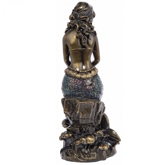 Design Toscano Oceans Mermaid Mosaic Glass Lamp