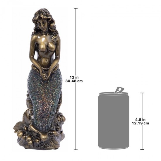 Design Toscano Oceans Mermaid Mosaic Glass Lamp