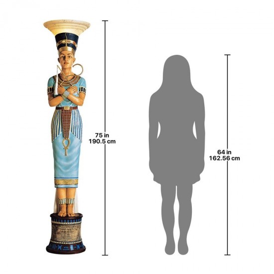 Design Toscano Queen Nefertiti Floor Lamp