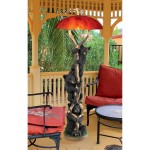 Design Toscano Setting Sun Black Bear Floor Lamp