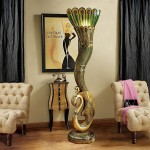 Design Toscano Art Deco Peacock Floor Lamp