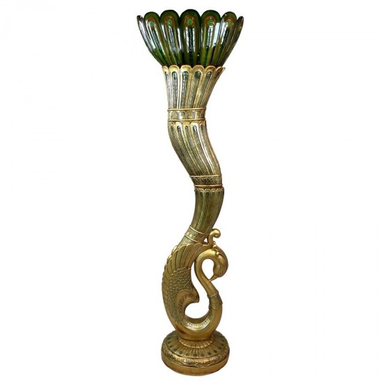 Design Toscano Art Deco Peacock Floor Lamp