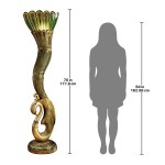 Design Toscano Art Deco Peacock Floor Lamp