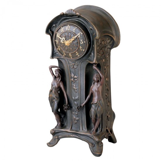 Design Toscano Art Nouveau Mantlepiece Clock