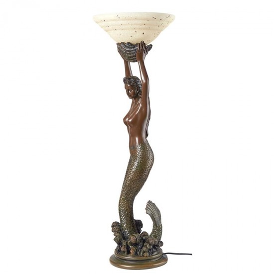 Design Toscano Table Top Goddess Offering Mermaid Lamp