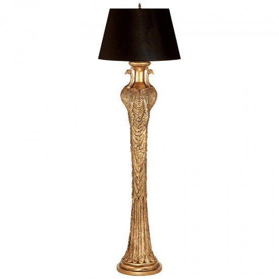 Design Toscano Peacock Panorama Floor Lamp