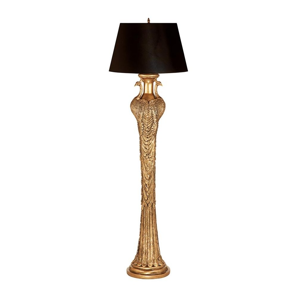 Design Toscano Peacock Panorama Floor Lamp