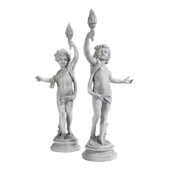 Design Toscano S/2 Lighting The Heavens Cherubs