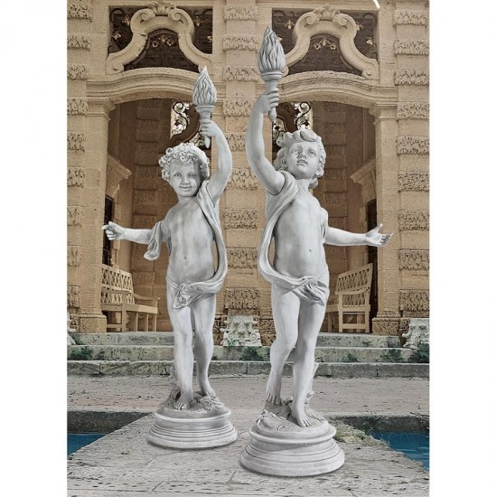 Design Toscano S/2 Lighting The Heavens Cherubs