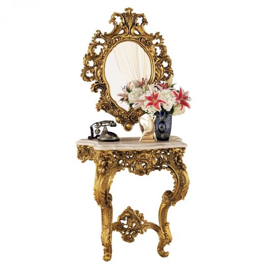 Design Toscano Madame Antoinette Console & Mirror Set