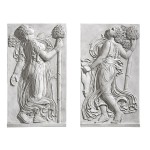 Design Toscano S/ Right & Left Greek Maenad Freizes