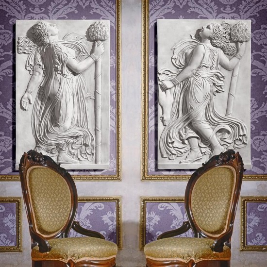 Design Toscano S/ Right & Left Greek Maenad Freizes