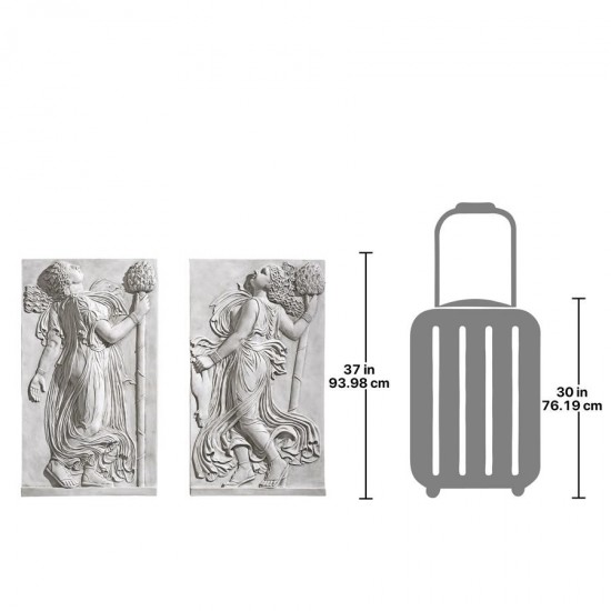 Design Toscano S/ Right & Left Greek Maenad Freizes