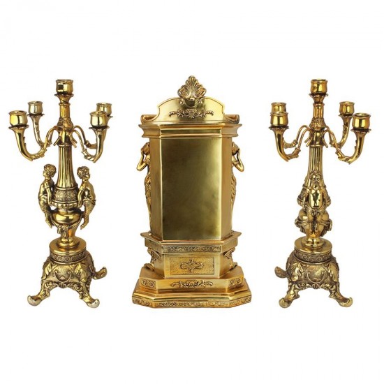 Design Toscano Chateau Chambord Clock & Candelabra Set