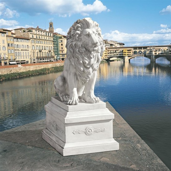 Design Toscano S/ Lion Of Florence W/ Base