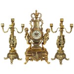 Design Toscano Chateau Beaumont Clock & Candelabra Set