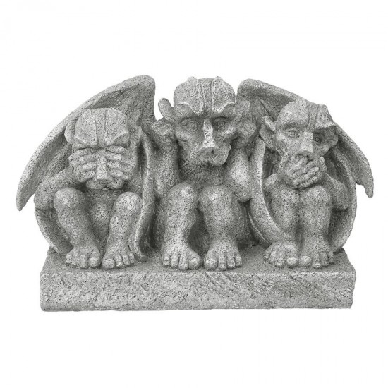 Design Toscano Hear See Speak No Evil Gargoyle Statue