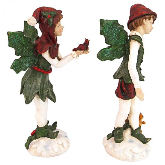 Design Toscano S/2 Boy & Girl Xmas Pixies