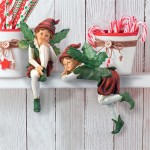 Design Toscano Elijah Christmas Elf Sitter