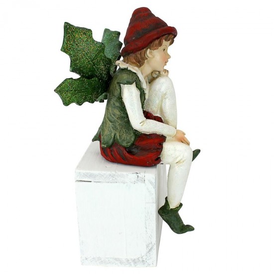 Design Toscano Emmanuel Christmas Elf Sitter