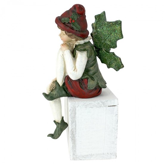 Design Toscano Emmanuel Christmas Elf Sitter