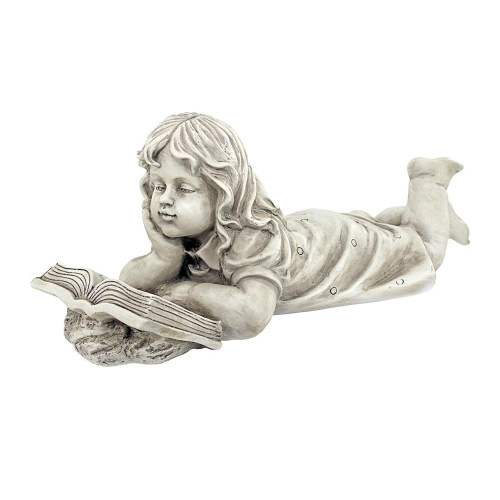 Design Toscano Backyard Scholar Little Girl Reading Statue