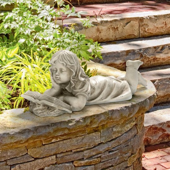 Design Toscano Backyard Scholar Little Girl Reading Statue