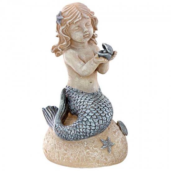 Design Toscano Little Girl Mermaid Holding Shell