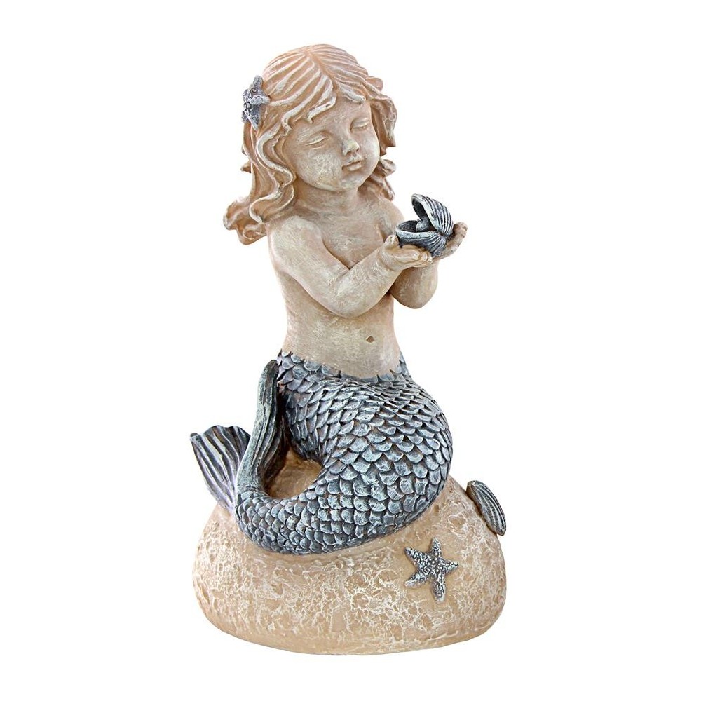Design Toscano Little Girl Mermaid Holding Shell Design Toscano Little Girl Mermaid Holding Shell