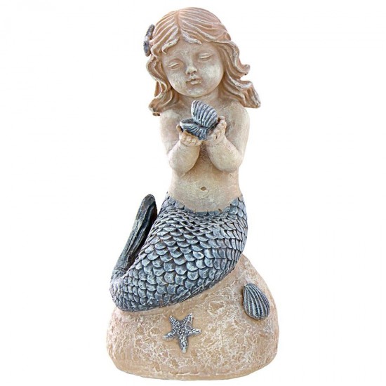 Design Toscano Little Girl Mermaid Holding Shell