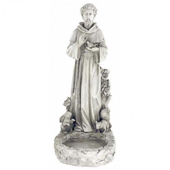 Design Toscano Saint Francis Reflection Pool Birdbath Statue