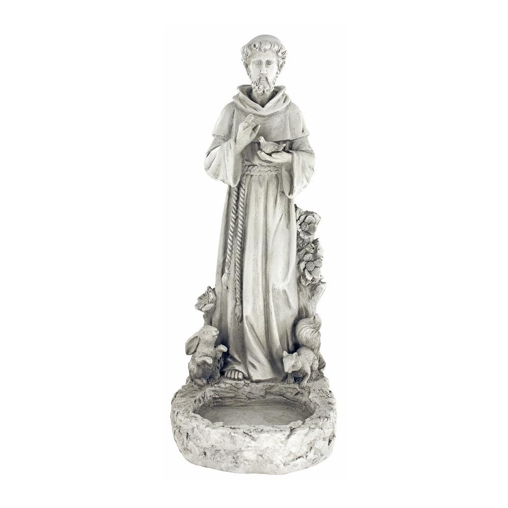 Design Toscano Saint Francis Reflection Pool Birdbath Statue