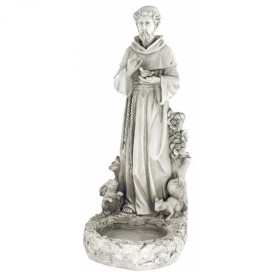 Design Toscano Saint Francis Reflection Pool Birdbath Statue