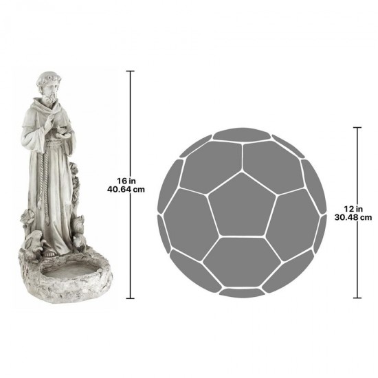 Design Toscano Saint Francis Reflection Pool Birdbath Statue