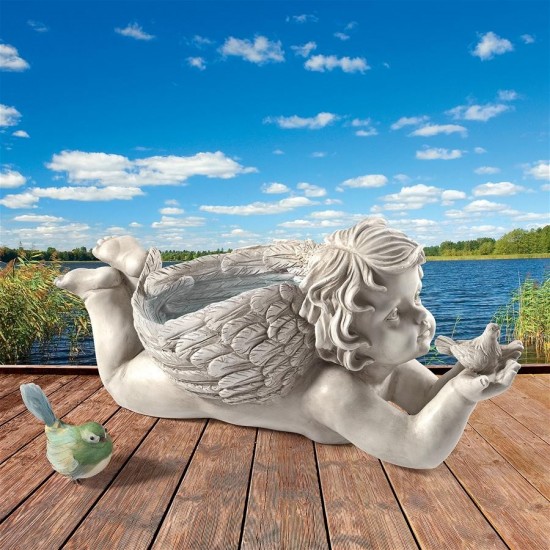 Design Toscano Gods Messenger Cherub With Bird Statue