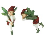 Design Toscano S/2 Christmas Elf Sitters