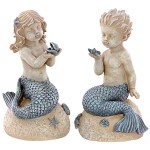 Design Toscano S/2 Mergirl And Merboy Statues