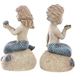 Design Toscano S/2 Mergirl And Merboy Statues