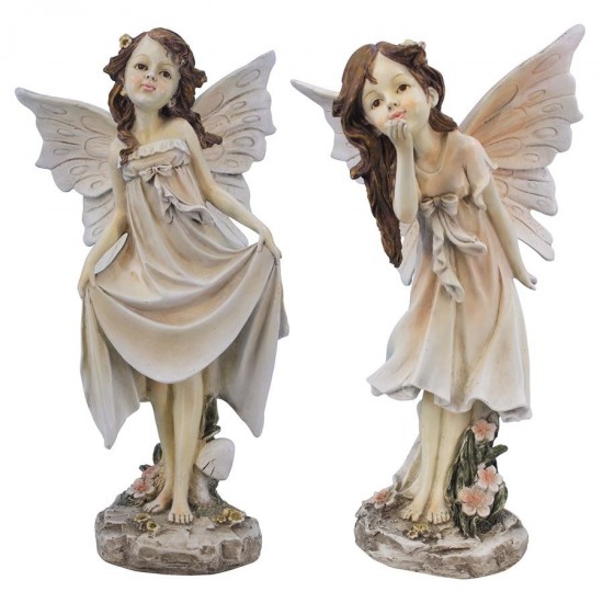 Design Toscano S/2 Wildflower Meadows Fairy Statues