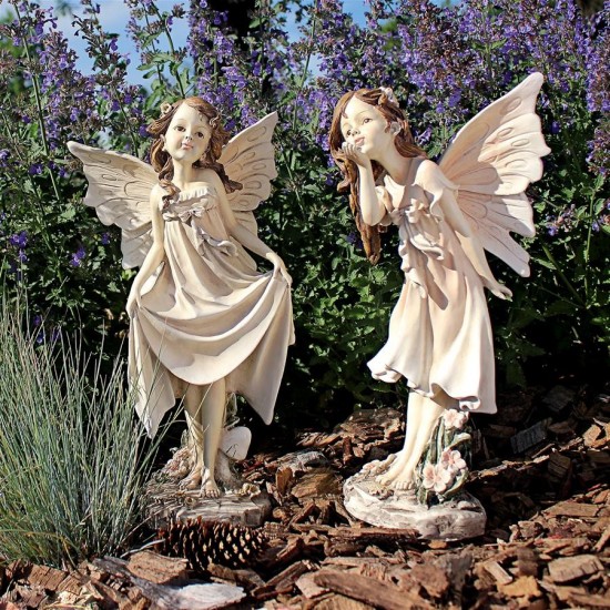 Design Toscano S/2 Wildflower Meadows Fairy Statues