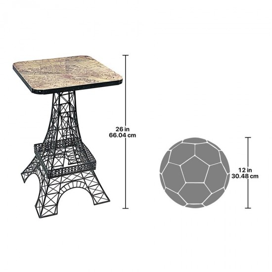 Design Toscano Tour Eiffel Metal Side Table