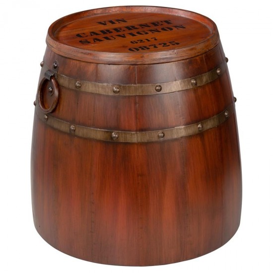 Design Toscano French Wine Barrel Side Table